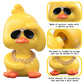 Wonuu Cute Yellow Duck Toy Car Ornaments Cool Duck Car Dashboard Decorations Shaking Head Doll