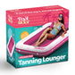 enhanced Inflatable Tanning Pool Lounger | Large Inflatable Tanning Bed for mature-themeds | Multipurpose Pool Floats | Inflatable Pool Float | Tanning Float - Pink