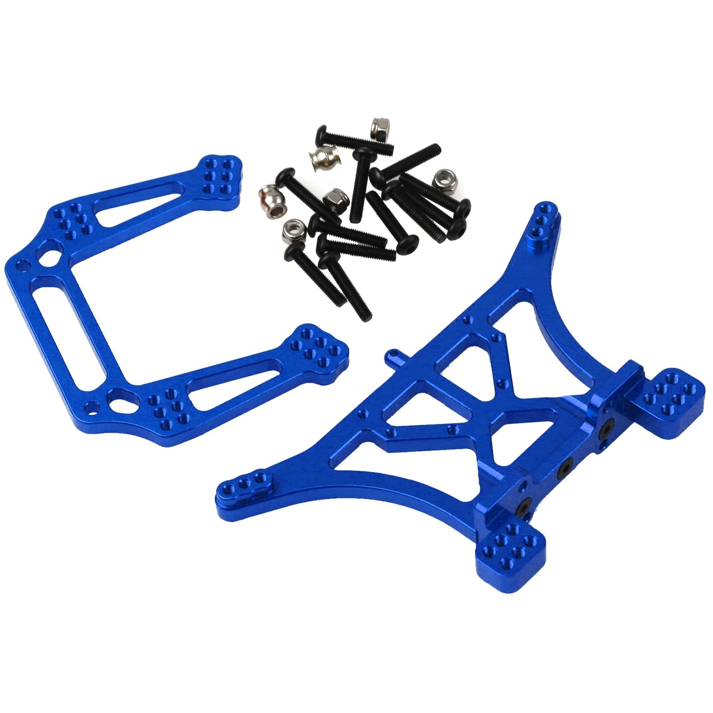 Vgoohobby Aluminum Alloy Front & Rear Shock Tower Mounts 2WD Upgrade Parts Compatible with Traxxas 2WD Slash Rustler VXL Bandit