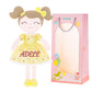 Gloveleya Personalized Doll With Your Name - Cute Floral Yellow Custom Soft Plush Doll For Girls Plush Doll Customized Gifts - Muñecas De Trapo Personalizadas Para Niñas