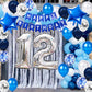 12Th Birthday Party Decoration For Boys, Happy Birthday Banner Blue Number 12 Birthday Balloons 12Th Birthday Latex Confetti Bal