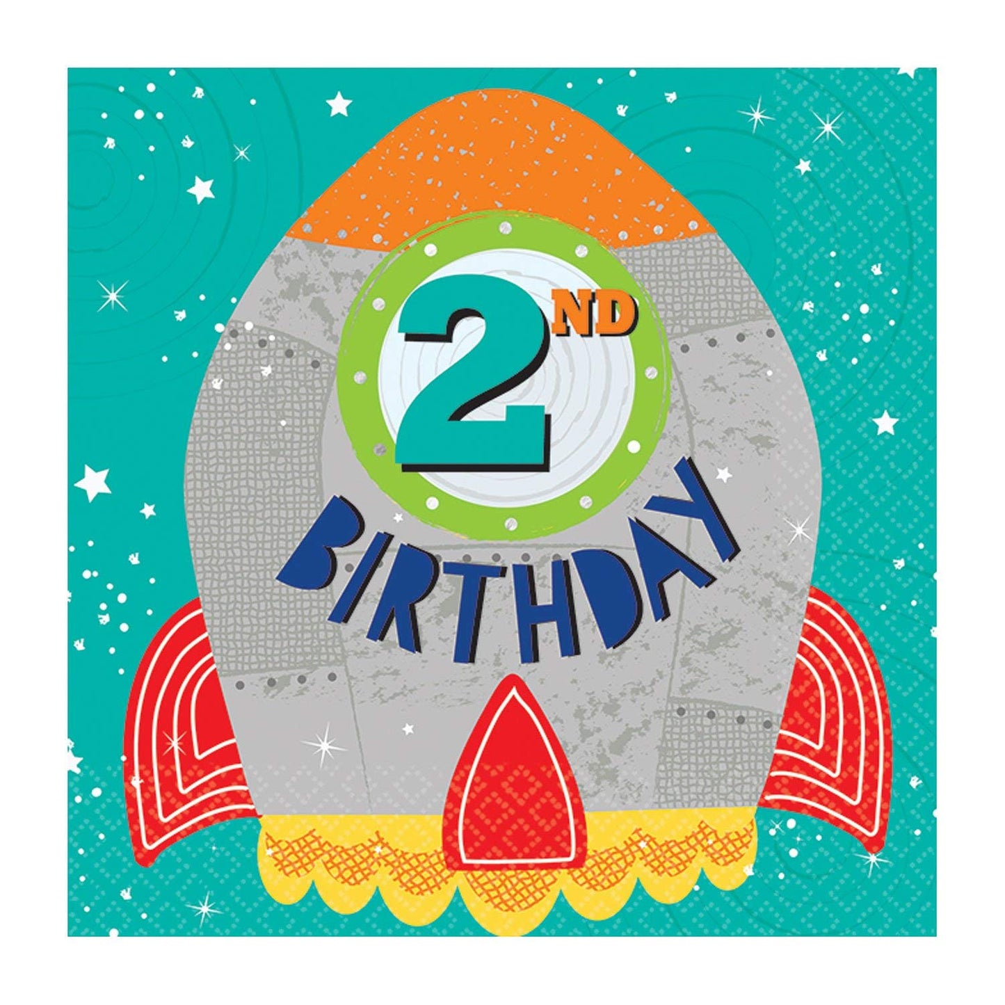 2nd Birthday Headline Beverage Napkins-16pc