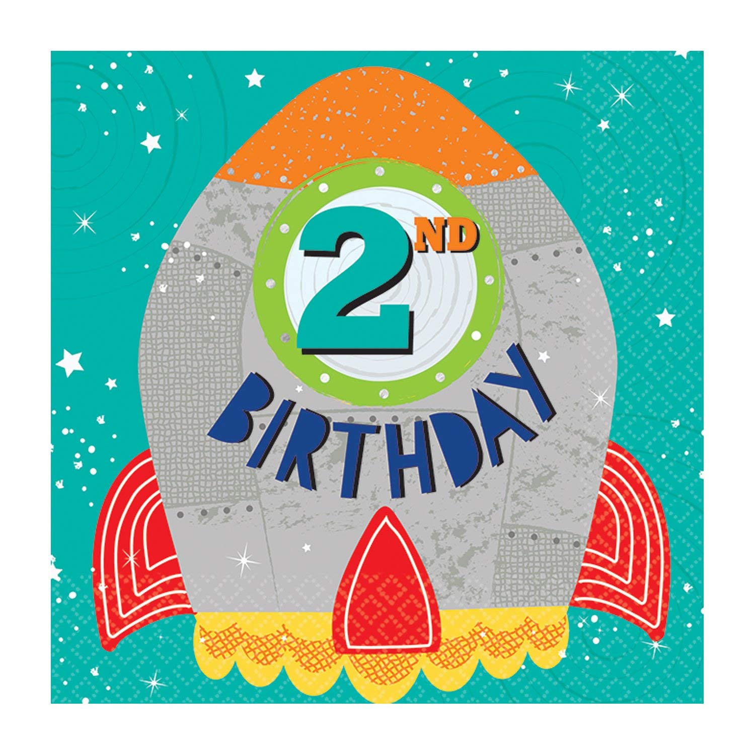 2nd Birthday Headline Beverage Napkins-16pc
