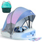 Mambobaby Float With Canopy Skin-Friendly Baby Swim Float With Tail Waterproof Non-Inflatable Mambo Float Smart Swim Trainer Sof