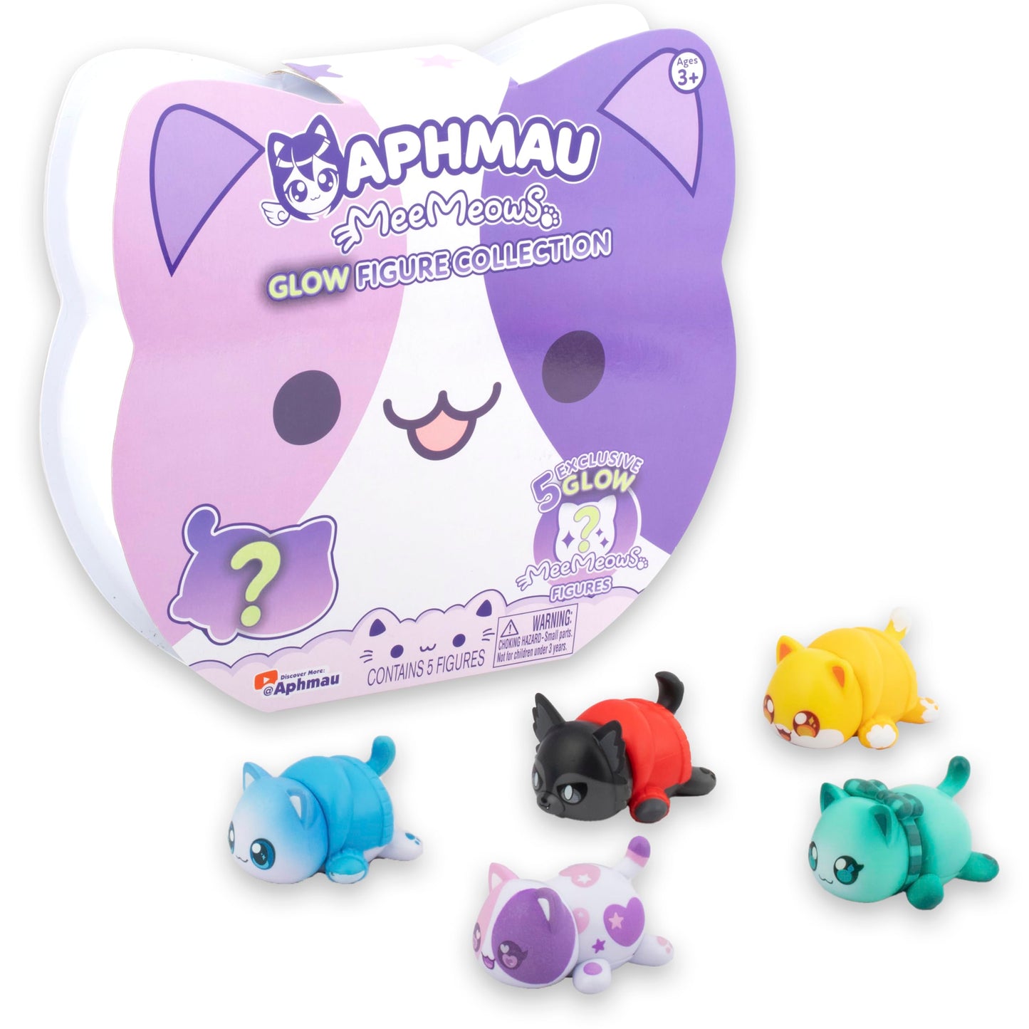 Aphmau & Friends Mystery Figures Glow Multi-Pack, Exclusive Glow In The Dark Figure Collection, Collectible Mini Figures Mystery Box, Official Merch