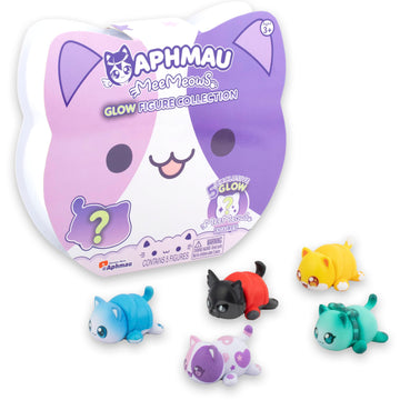 Aphmau & Friends Mystery Figures Glow Multi-Pack, Exclusive Glow In The Dark Figure Collection, Collectible Mini Figures Mystery Box, Official Merch