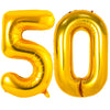CZBZYMYYY 42" Gold 50 Balloon - Foil Mylar 50th Birthday Decoration, Anniversary Party Supplies