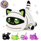 Lccoous 61-Pcs ? 11'' Mummy Cat Plush+ 60Pcs Cat Stickers -Meow Cat Plush - Meow Cat Stuffed Animal Collection, Birthday Gift Fo