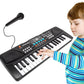 M Sanmersen Kids Piano Keyboard, Piano For Kids With Microphone Portable Electronic Keyboards For Beginners 37 Keys Musical Toy For 3/4/5/6/7 Year Old Girls Boys