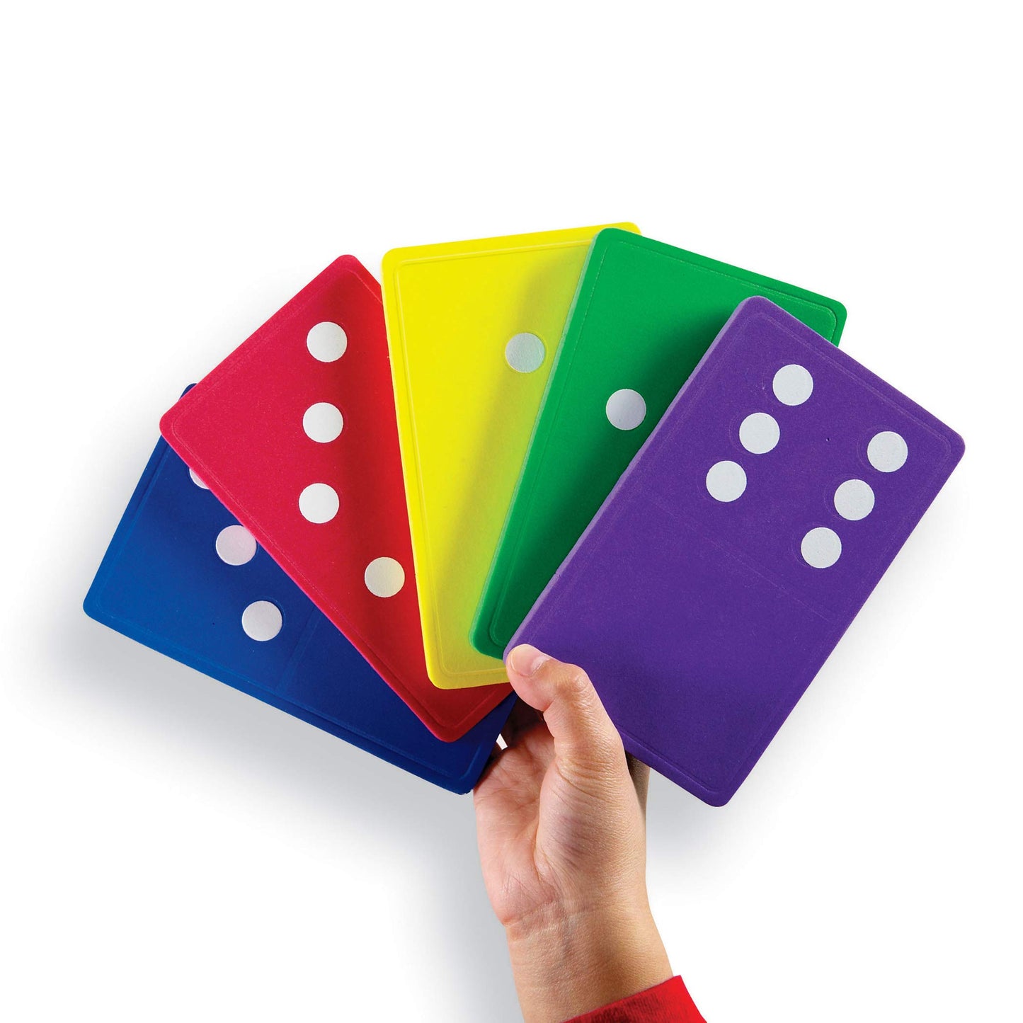Learning Resources Jumbo Foam Dominoes Set - 28 Multi-color Pieces, Fun Educational Game for Kids Ages 5+ - Model LER6380