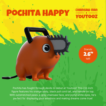 Youtooz Happy Pochita Vinyl Figure 2.6', Official Licensed Happy Pochita Collectible From The Popular Manga And Anime By Youtooz Chainsaw Man Collection