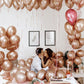 PartyWoo 12 Inch Copper Metallic Balloons, 50 pcs Rubber Balloons for Party Decorations, Birthday, Wedding - Copper-G132