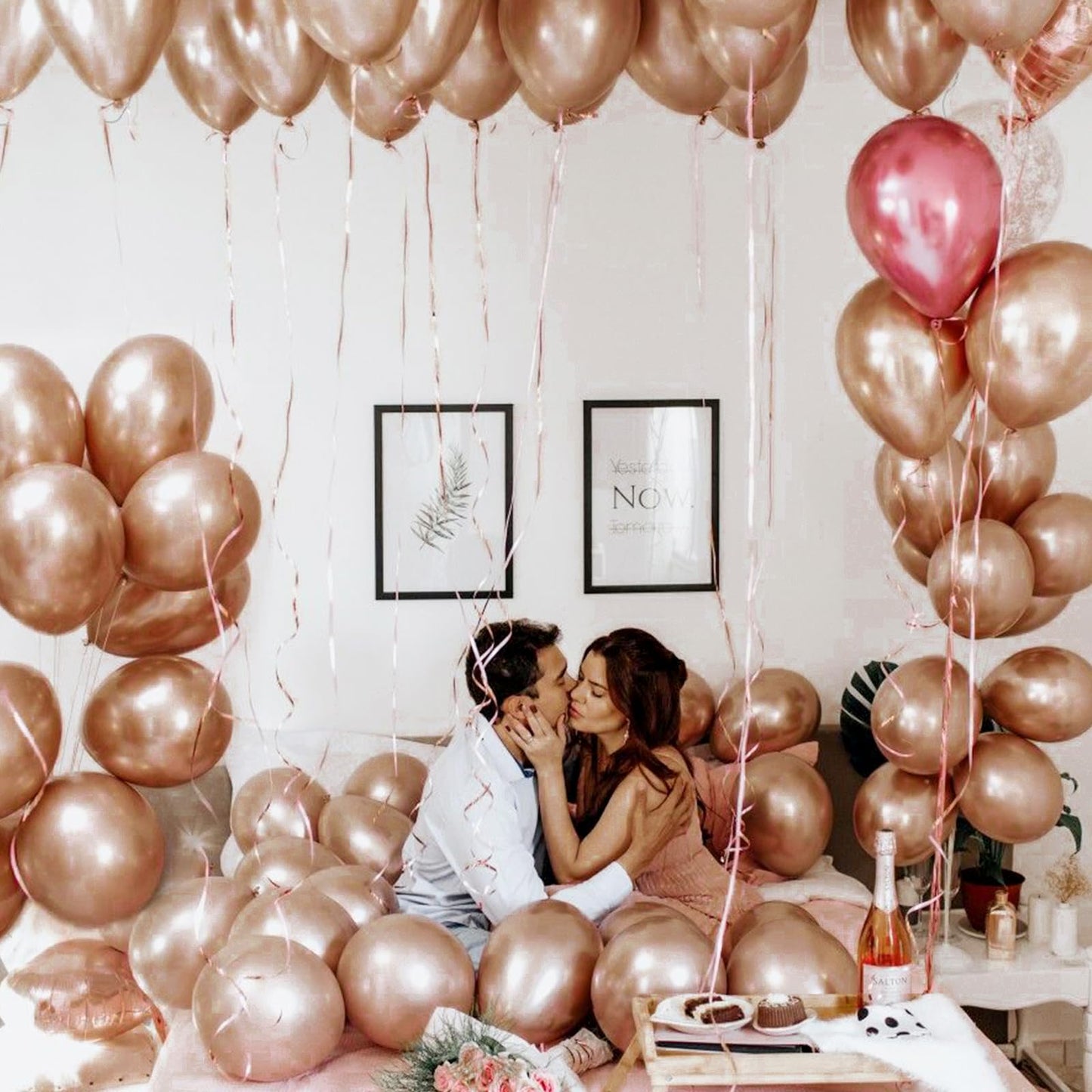 PartyWoo 12 Inch Copper Metallic Balloons, 50 pcs Rubber Balloons for Party Decorations, Birthday, Wedding - Copper-G132