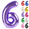 Purple Number 6 Balloon 40 Inch, 6 Balloon Number, 6Th Birthday Decorations, Purple Party Supplies For Boys Girls