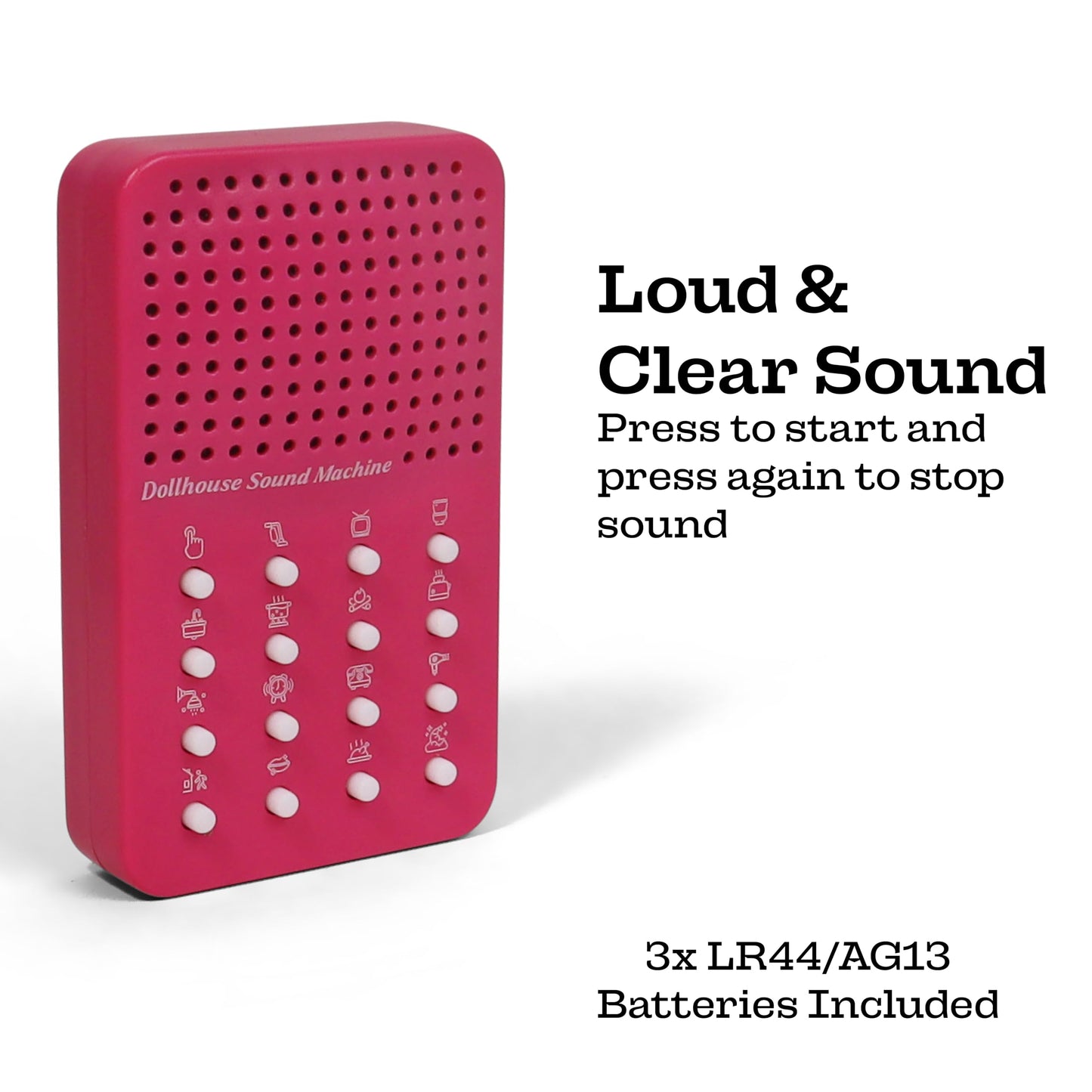 Dollhouse Noisemaker with 16 Sounds and Phrases, Great for Minis, Dolls and Miniatures, Portable Electronic Sound Maker Doll Hou