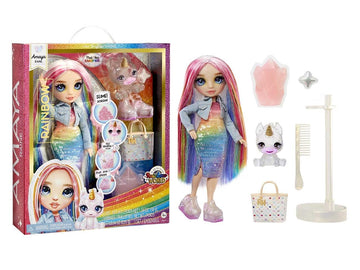 Rainbow High Fashion Doll With Slime Kit & Mascote - Amaya (Rainbow) - 28Cm Twinkle Doll With Shining Deer, Magic Pet And Fashion Accessories - Children'S Toy - Ages 4-12 Years