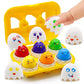 Moontoy Easter Eggs Toy Toddler Learning Toys For 1 2 3 Year Old Girl Boy Birthday Gift Educational Montessori Matching Egg Shap