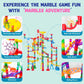 Meland Marble Run - 208Pcs Marble Maze Game Building Toy For Kids, Marble Track Race Set & Stem Learning Toy Gift For Boy Girl Age 4 5 6 7 8 9+(142 Pcs + 60 Glass + 5 Led Lighted Marbles)