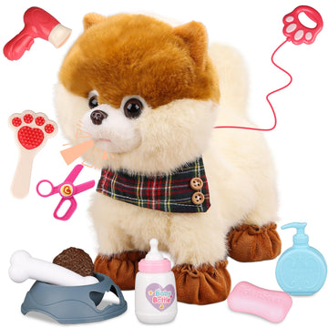Bilinott Puppy Toys For Kids Aged 3-7, Interactive Toy Dogs That Walk And Bark And Wag Their Tails, Walking Dog Toys With Leash,