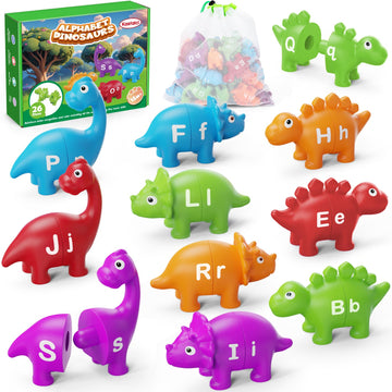 Kasfalci Alphabet Learning Toys, Dinosaur Toys For Kids, Abc Learning For Toddlers, Matching Letter Game,Color Sorting,Education