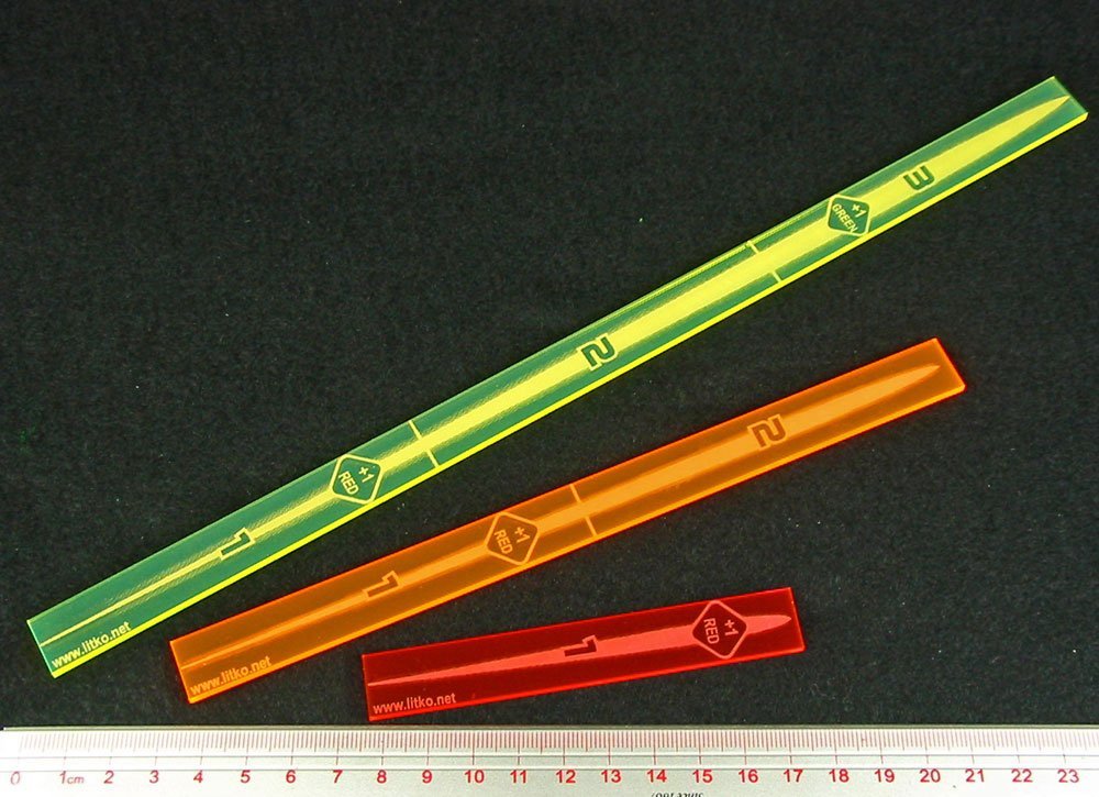 Litko Space Fighter Multi-Range Fire Gauge Set | Compatible With Star Wars: X-Wing | Set Of 3 (Multi-Color)