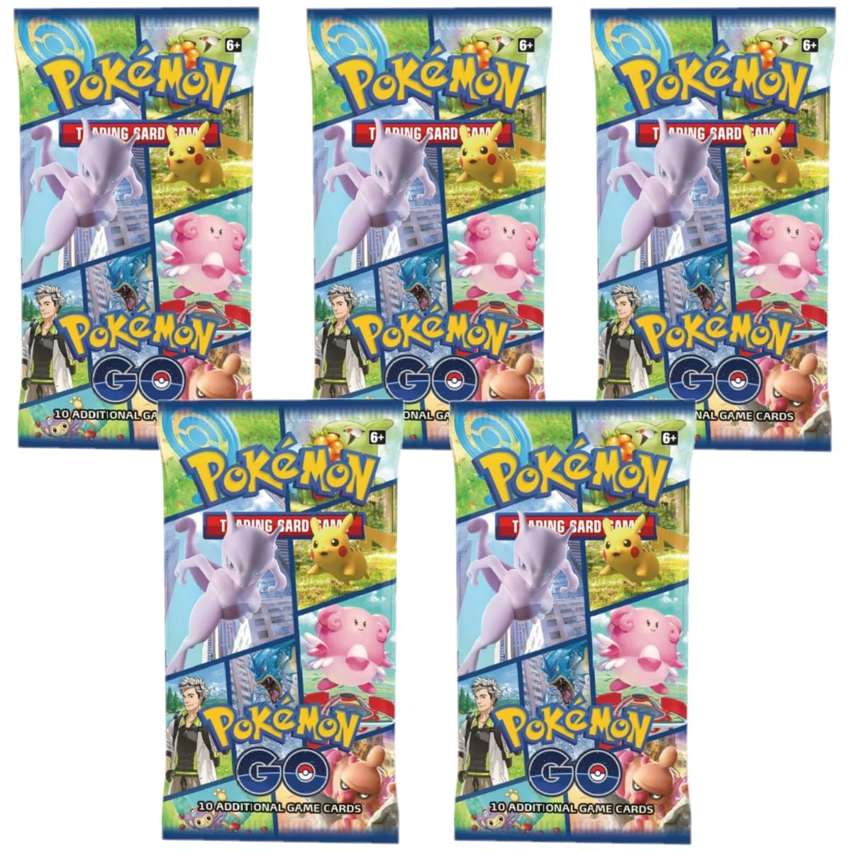 Pokemon TCG: decorative replica blade & Shield Pokemon GO 5 Booster Packs  English  Collectible Trading Card Game Gift for Ages 6+ Boys and Girls  Bundle of Five