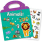 Reusable Sticker Book For Kids, Animal Stickers Educational Learning Toys Travel Stickers Activity Books For Toddler Girls Boys Age 3+ Birthday Gifts