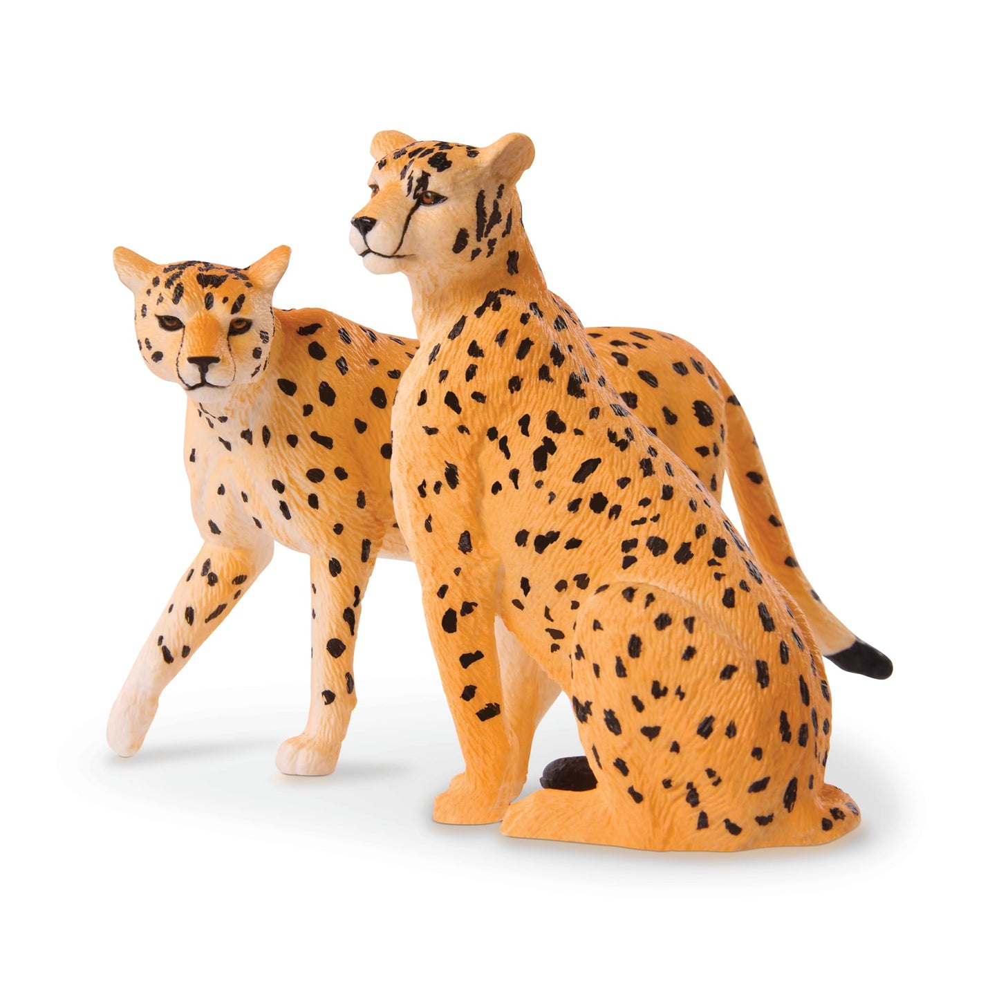 Terra By Battat – 4 Pcs 1-4' Cheetah Toys Family Set - Plastic Cheetah Figurines – Realistic Zoo Animals – Collectible Safari Animals Figures For Kids 3+