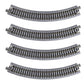 Kato USA Model Train Products Unitrack, 216mm (8 9/16'') Radius 45-Degree Curve Track (4-Piece)