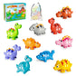 Happymate 52 Pcs Dinosaur Alphabet Learning Toys For Toddlers 2-4, 10 Different Dinosaur Figures, Double Sided Abc Matching Game
