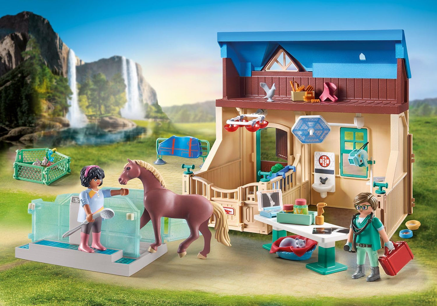 Playmobil Horses Of Waterfall - Riding Therapy And Veterinary Practice