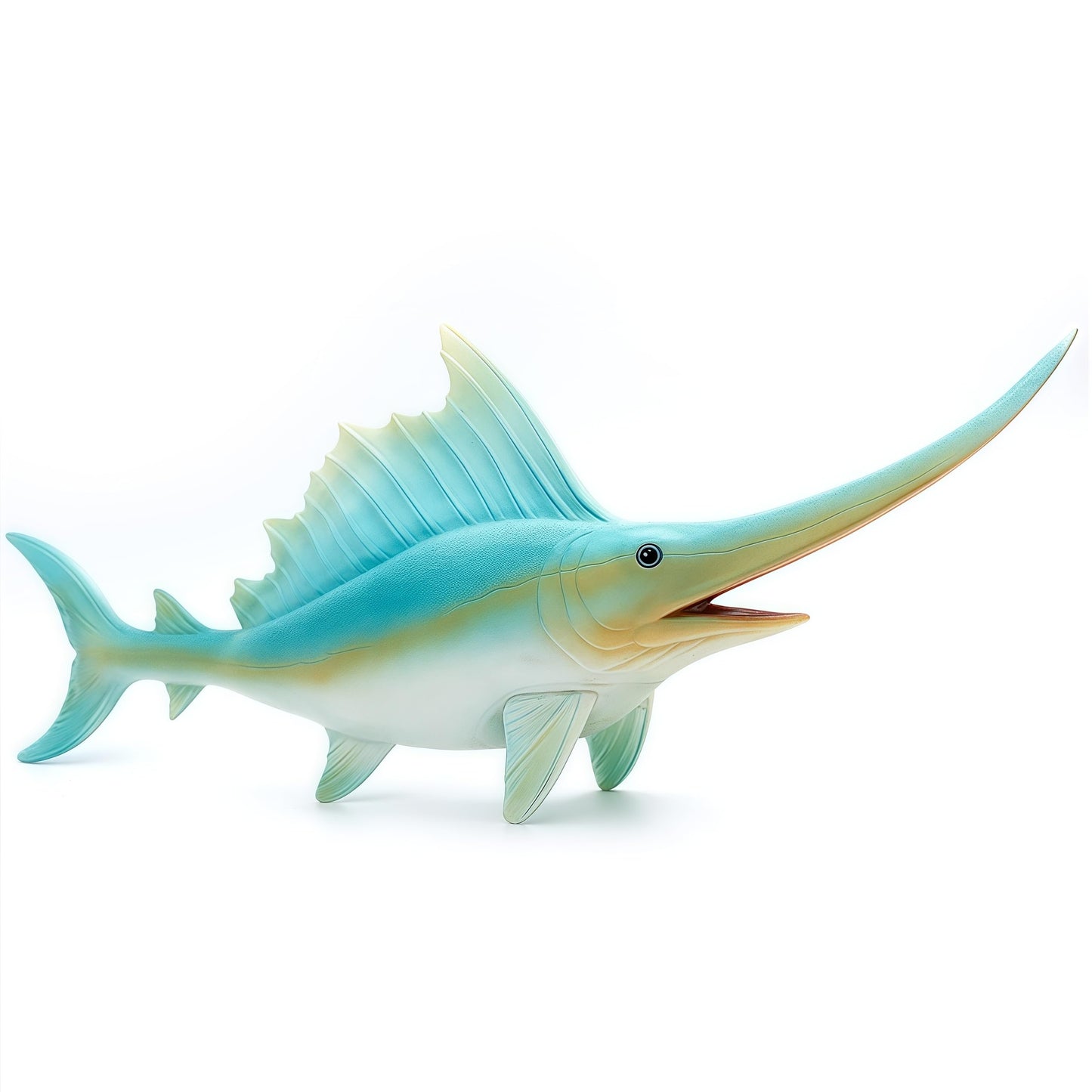 Gemini & Genius Sea Animal Sailfish Action Figure Soft Rubber Swim Bath Toy, Realistic Ocean Swordfish Educational And Role Play Toys For Kids And Collectors (Sailfish)