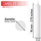 BRUBAKER Tree Candles - Pack of 40 - White - 3 x  Inches - Made in Europe - Christmas Wax Candles for Pyramids, Carousels & Chim
