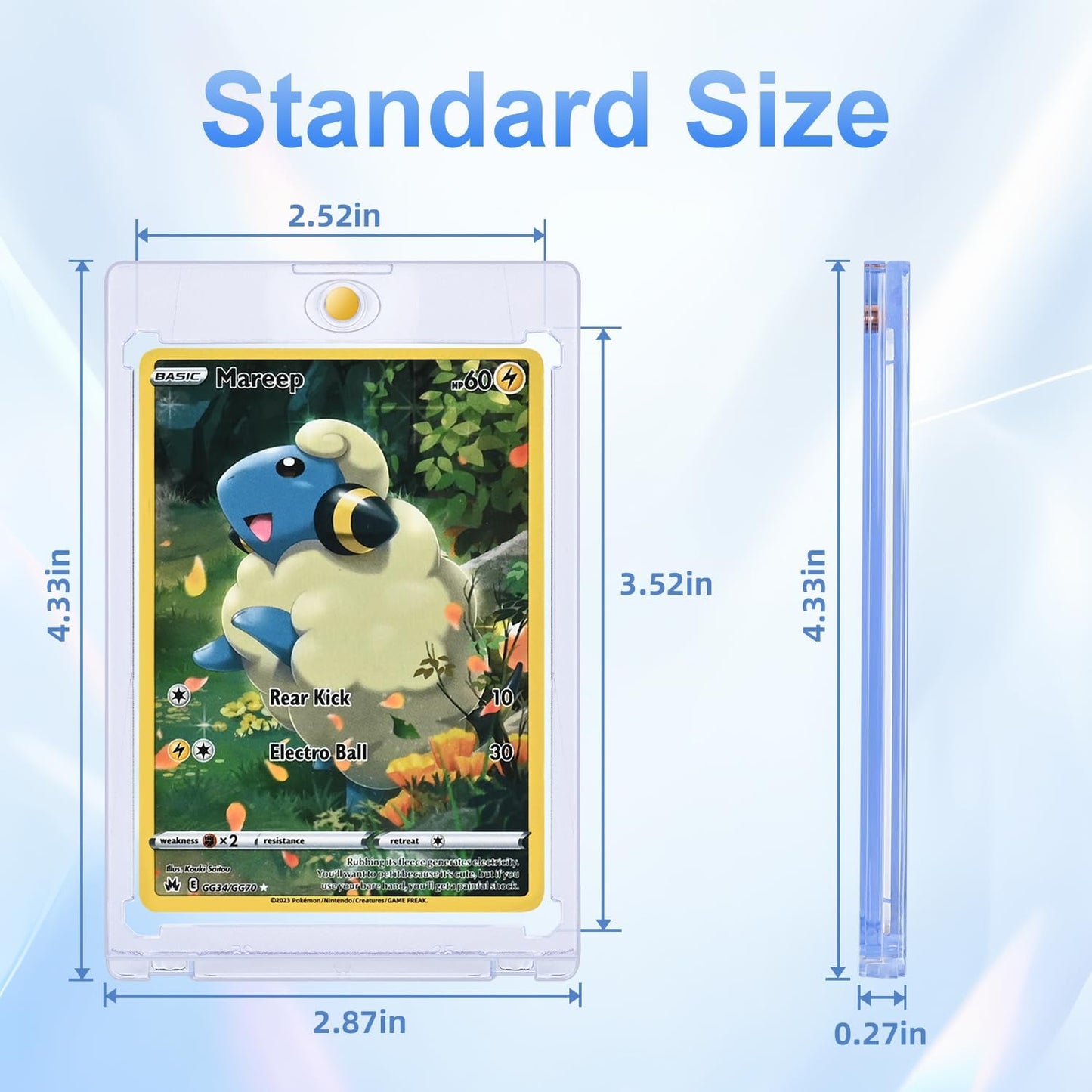 30Ct Magnetic Card Holder, 35Pt One Card Holder Touch For Trading Cards, U-V Protection Magnetic Card Case For Baseball Cards, C