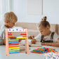 Cltoyvers Wooden Abacus for Kids - 100 Counting Sticks, Educational Math Games, Multicolor, Medium Size for Preschool & Elementary