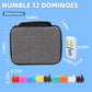 Mexican Train Dominoes Set Numbers Double 12, Travel Mexican Train Game With 91 Colored Tiles And Protable Case, Number Domino S
