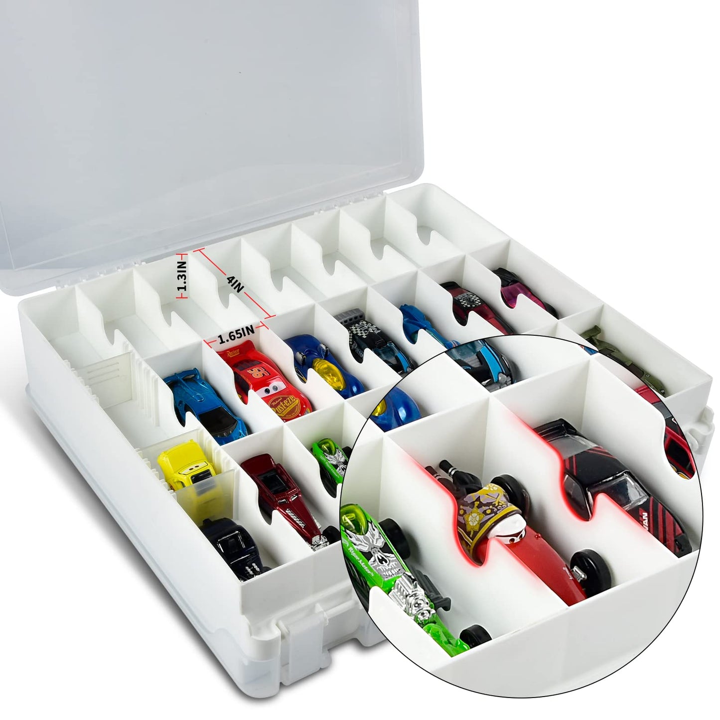 Toy Car Storage Organizer Case Compatible With Hot Wheels/For Matchbox Cars. Display Carrying Container Holder For Lol Surprise