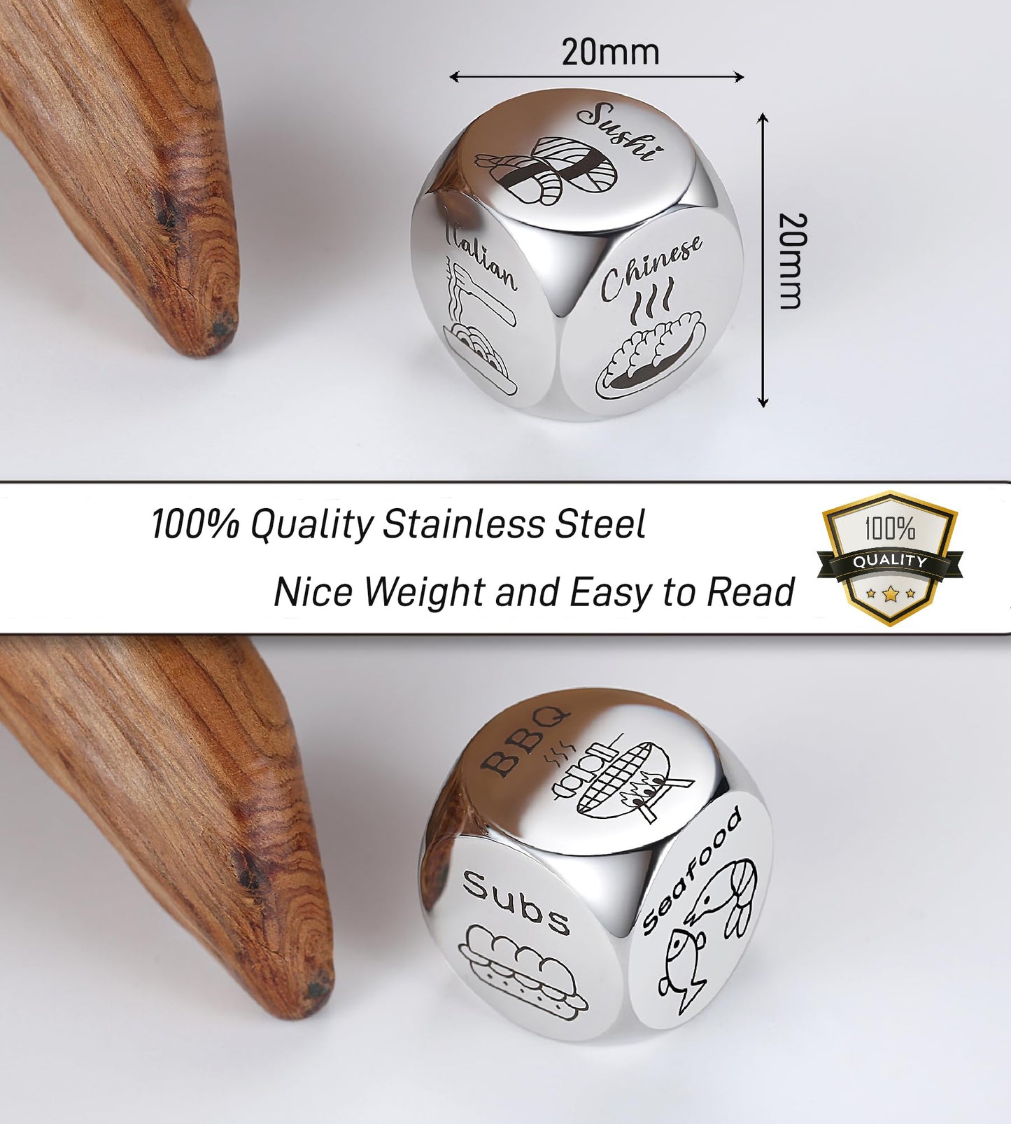 Valentines Day Gifts for Her Wife Him Husband Food Decision Dice Funny Gifts for Men Women Adults Couples Games Gag Date Night I