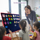 CHEFAN Large Felt Flannel Board 31.5 * 23 in, Foldable Freestanding Felt Story Learning Board for Toddlers, Double-Sided Use for