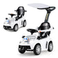 Costzon Push Car For Toddlers, 3 In 1 Stroller Sliding Walking Car With Handle, Canopy, Seat Belt, Horn, Music & Lights, Under-S