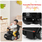 Honey Joy Ride On Push Car, Foot To Floor Ride On Sliding Car Push Handle & Detachable Guardrail, Sound & Lights, Under Seat Storage, Push Cars For Toddlers 1-3, Gift For Kids Boys Girls(Black)