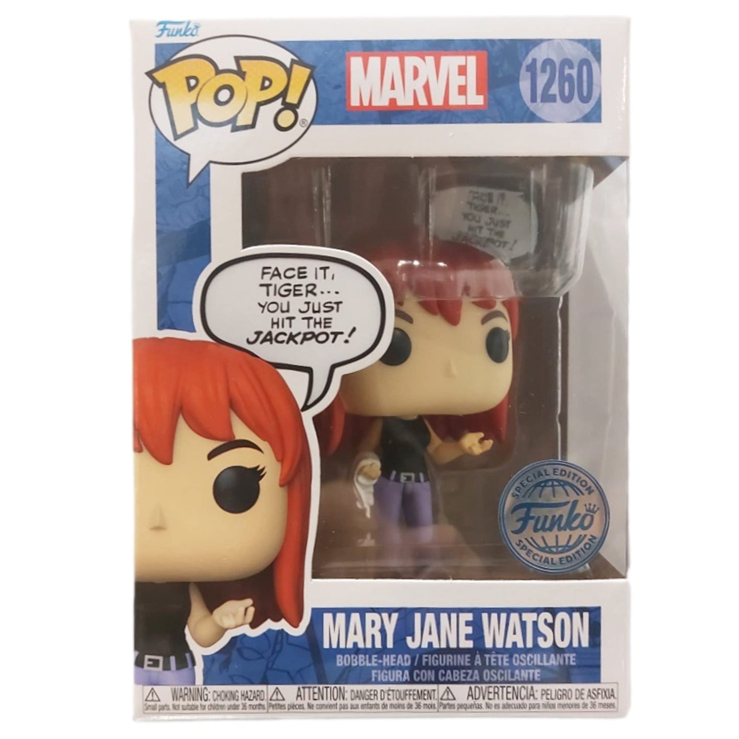 Funko Spider-Man Mary Jane Watson Pop! Vinyl Figure - EE Exclusive, One Size, Red, Model 71912