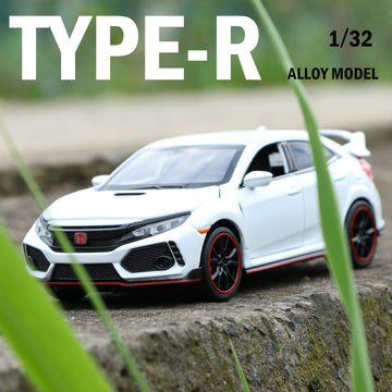 Jackiekim 1:32 Alloy Pull Back Car Diecast Model Car For Type R,Collection, Mini Simulation Vehicles Toys For Kids,Boyfriend,You