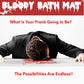 IntroWizard Bloody Mat - Color-Changing Vinyl Bath Mat, 22"x13", Red, Disappearing Footprints, Non-Absorbent