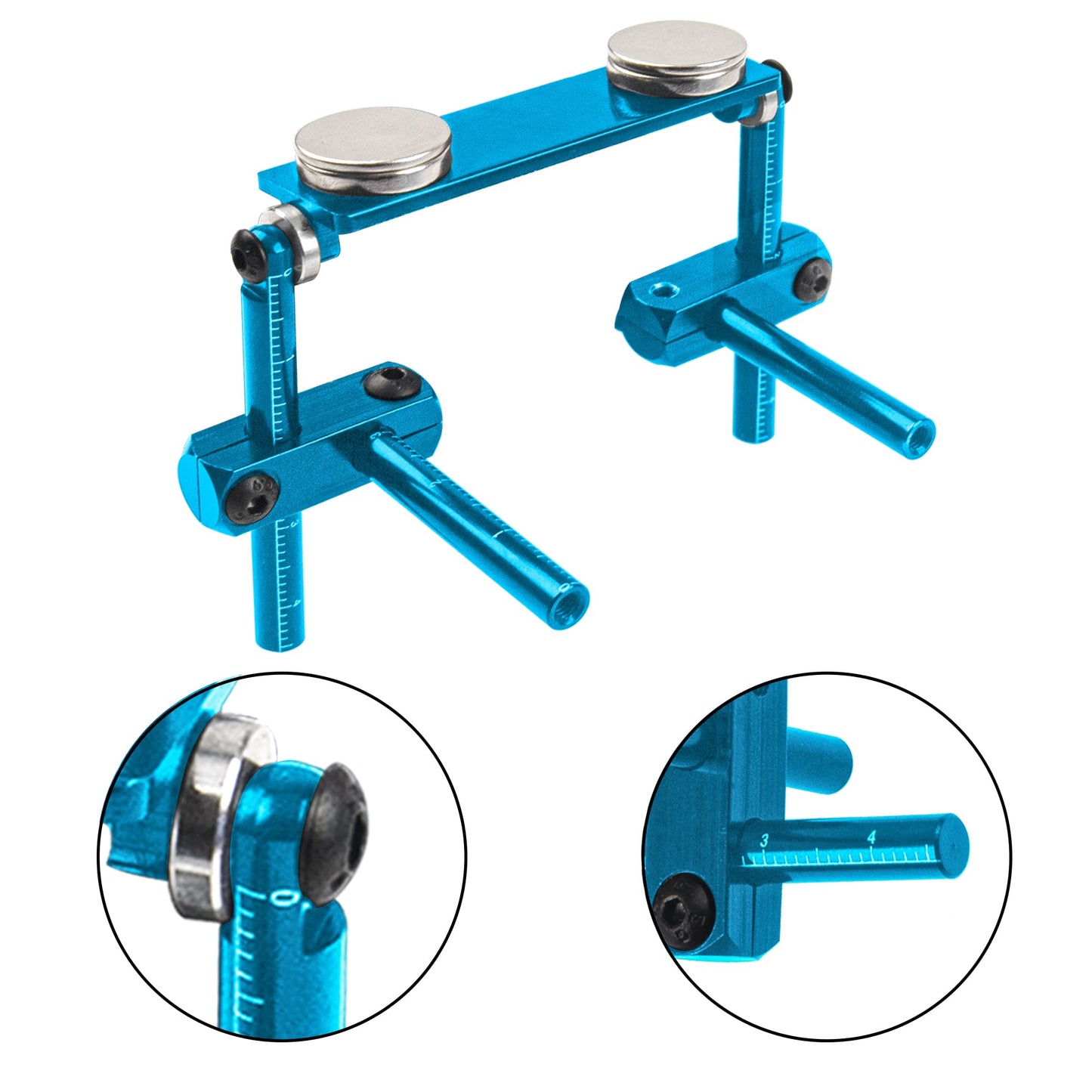 Share Goo RC Magnetic Body Post Kit for 1/10 Scale Drift Cars - Blue, Model HS309, Compatible with HSP, Sakura, Himoto, HPI, Tamiya