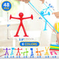 Suction Cup Fidget Sensory Toys: 48 Pack Suction Cup People Toys Fidget Toy For Autism Autistic Adhd Kids Ages 3+, Creative Travel Toys Idea For Boys Girls