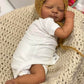 Zero Pam Reborn Baby Dolls Black Boy Sleeping with Curly Hair, 18 Inch African American Soft Vinyl Full Body Silicone Realistic