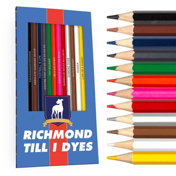 Richmond Till I Dyes Colored Pencil Set for Fans of The Show | Set of 12 Inspired Parody Pencils | Each Color Pencil is Foil-Sta