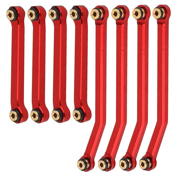 RZXYLRC 8PCS CNC Aluminum Alloy High Clearance Chassis Body Links Rod Set for Axial AX24 XC-1 1/24 RC Crawler Car Metal Upgrade 