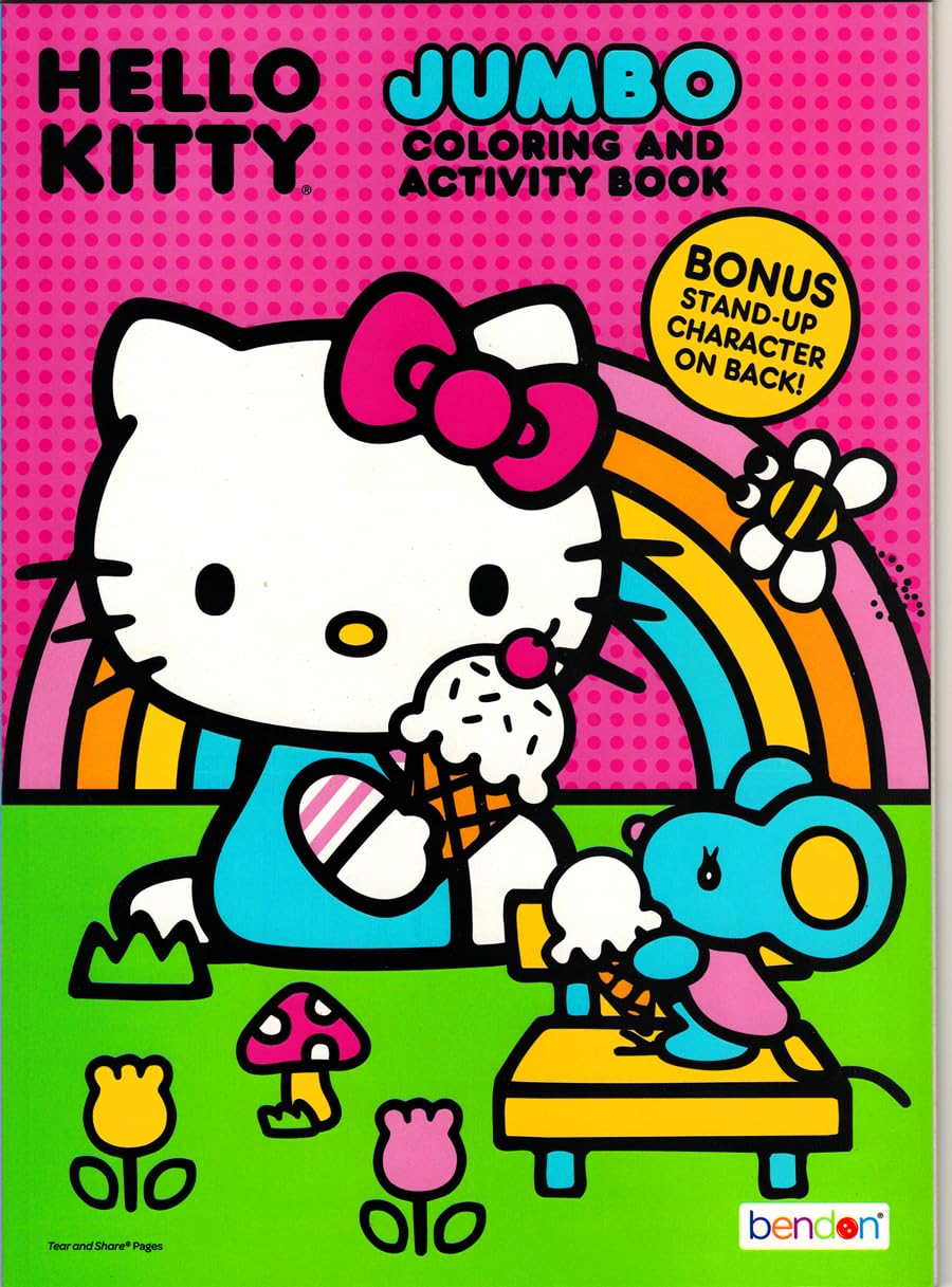 Bendon Hello Kitty Coloring Book & Sticker Set - Assorted, 8" x 10.75", Model HKB-Combo5